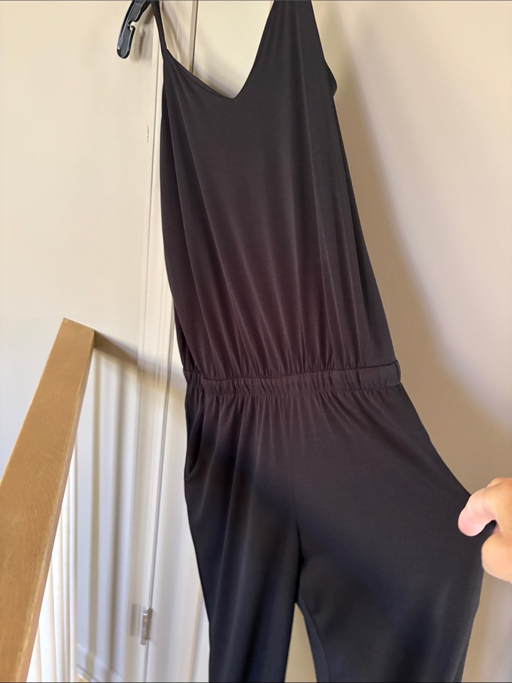 Veronica M Black Sleeveless V-Neck Jumpsuit